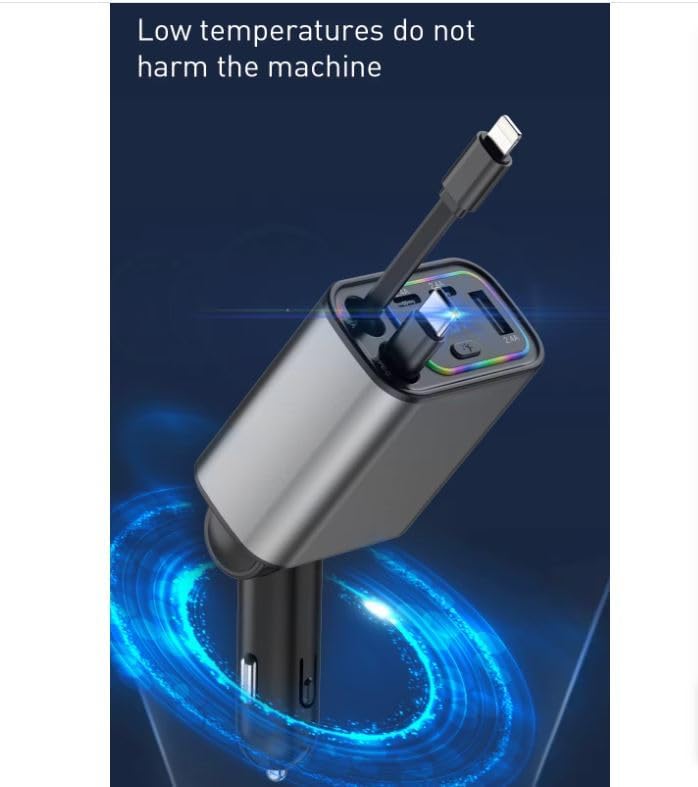 120 Volt Car Retractable Charger | Car Accessories Super Fast Car Charger 4 In 1